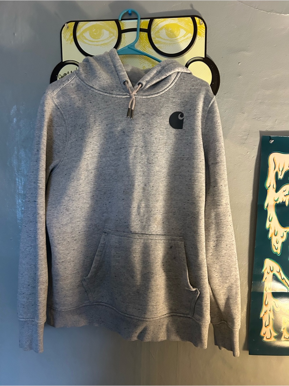 Women’s Carhartt Gray Pullover Hoodie with Logo